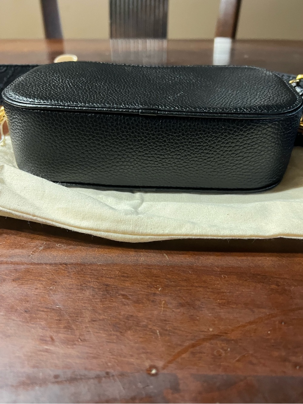 Tory Burch Black Mini Miller Pebbled Leather Crossbody - Picture 8 of 11